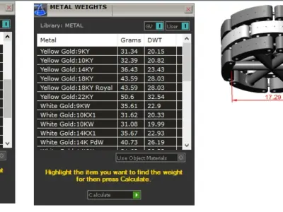 couple wedding rings 3D print model