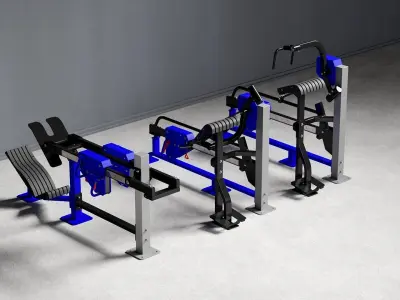 Outdoor exercise equipment 03 3D model