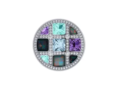 Art Deco Ring 3D print model