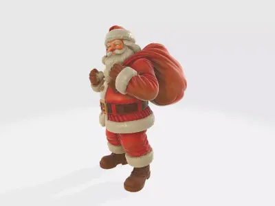 Santa Claus Figurine Christmas Decoration Holiday Santa  3D print model