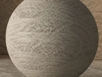 Stucco Brush Straight Plaster 8K -Seamless-Tileable -DrCG No 106 3D model