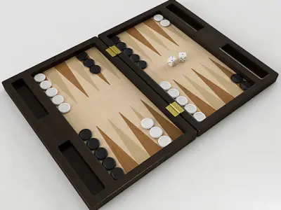 Backgammon board 3D model