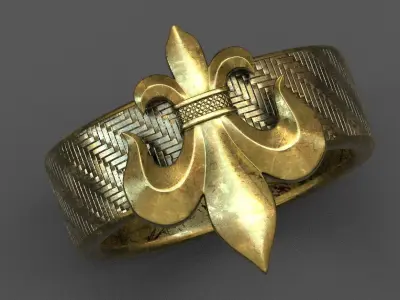 High-Quality 3D Ring Model Low-poly 3D model 16