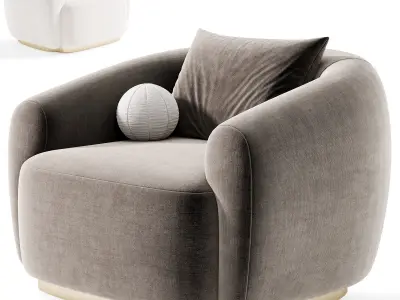 Coral Armchair 3D model