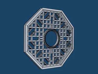 China Decorative Wall 2 3D model