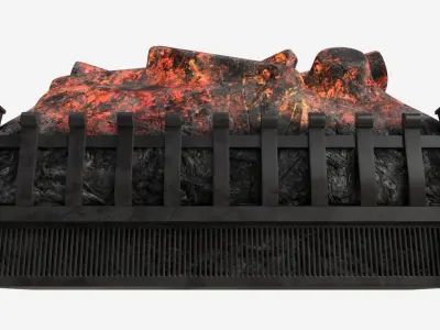 Electric Log Set Heater Duraflame 3D model