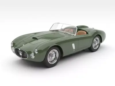 1950s Classic Italian Race Roadster Low-poly 3D model