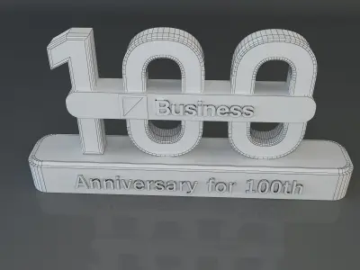  100 years anniversary 3d model a661d 3D model