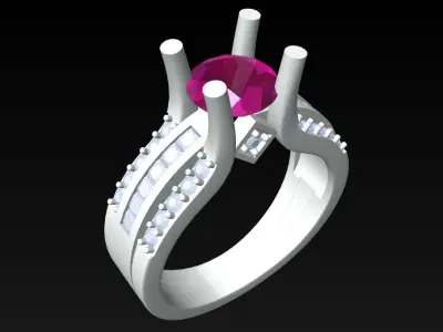 Diamond Ring - Womens Rings - N180323 3D print model