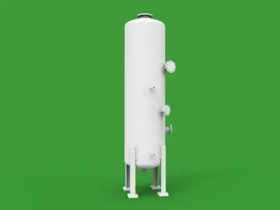 vertical pressure vessel tank 3D print model