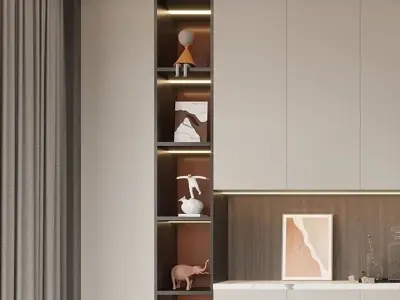 Wine Modern Cabinet 3D model