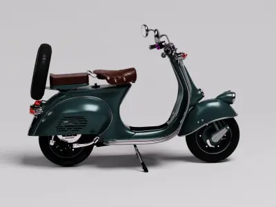 Customized Vespa  Low-poly 3D model