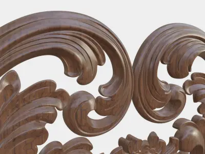 Wooden Flower Decor 3D print model