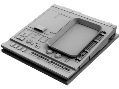 Sci-Fi Computer Decor Element Engineering Science Lab  3D model