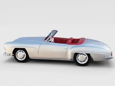 Mercedes 190SL with Interior rev 3D model