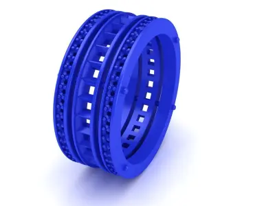 Ring with stones  Printing Model 3D print model 3D print model 3D print model