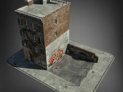 New York Building Low-poly 3D model