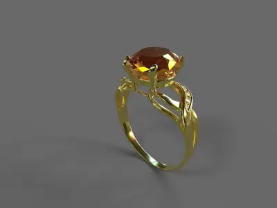High-Quality 3D Ring Model Low-poly 3D model 23