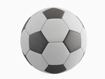 Modern Leather Soccer Ball 3D model