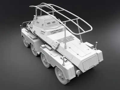 Schwerer Panzerspahwagen Scale model 3D print model