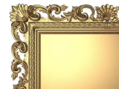 carved frame 3D model