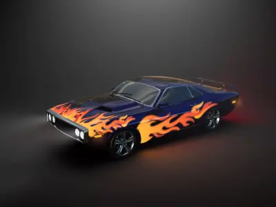 70s Dodge Challenger  3D model