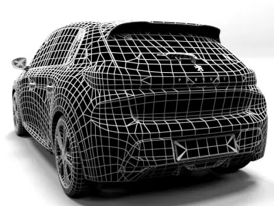 PEUGEOT 208 2020 Low-poly 3D model