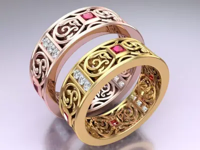 Wedding Rings - N192038 3D print model