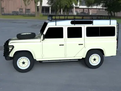 Land Rover Defender 110 Station Wagon exterior 3D model