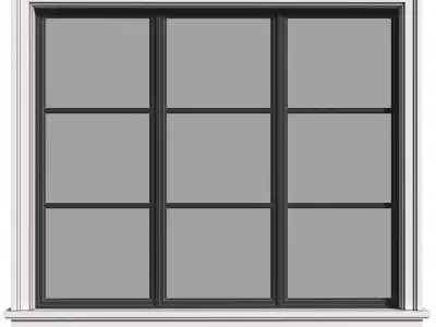 Aluminium facade Window 3D model