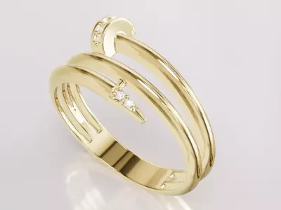 Jewelry Diamond Ring Model RG86 Free 3D print model