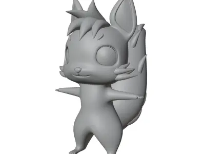 Stylized Toon Squirrel 3D model