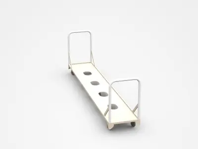 Container Cart On Wheels 3D model