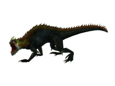 3Dfoin - Fantasy Lizard Low-poly 3D model