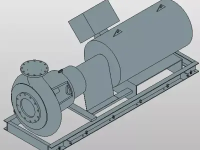 Generic Horizontal Pump pack 1 3D model