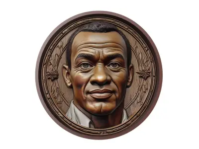 Cafu Footballer Medallion 3D print model