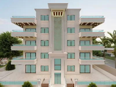 3d architecture apartment building  Free 3D model