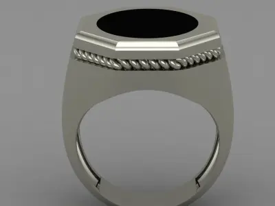 Rose Gold Men Diamond Ring 3D print model 3D print model buy