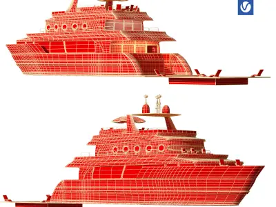 personal yacht 3D model buy