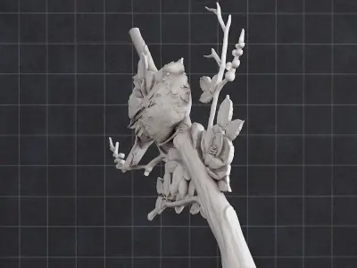 Bird Flower 3D print model