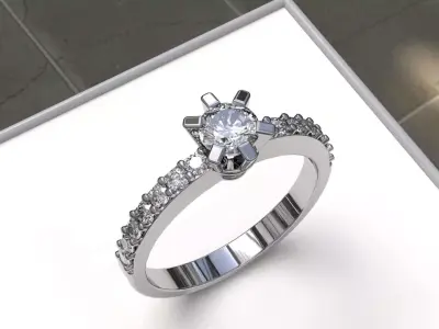 SOLITARY ANY RING 3D print model