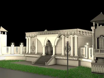 classic Arab house villa 3D model
