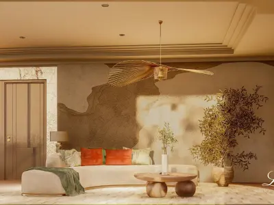 living room luxury  3D model