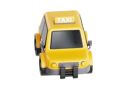 3D Taxi Car Cute 3D model
