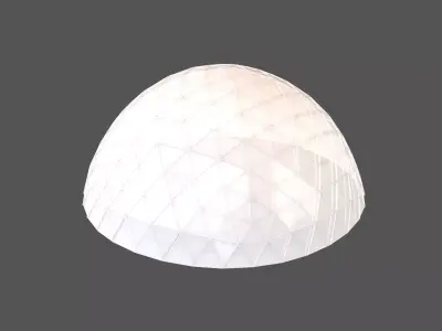 Geodesic Dome v1 001 Low-poly 3D model