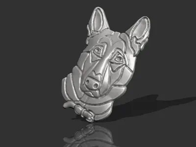 GERMAN DOG SCULPTURE FOR DECORATION 3D print model