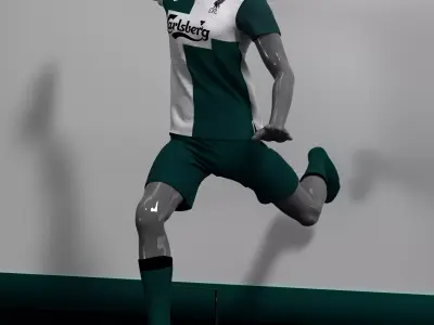 Polo Collar Football Kit Set 3D model