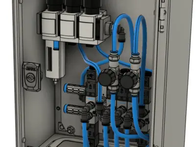 Comando Pneumatico  3D model