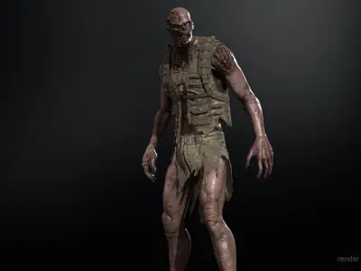 UrbanZombie1 unit1 for pack Low-poly 3D model