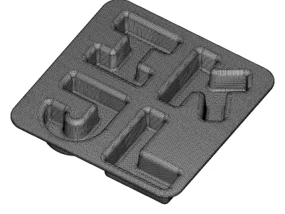 Plastic Elegant Alphabetical Plate 3D model